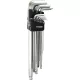 DRAKKAR extra hosszú imbusz- és Torx L-kulcskészlet, 1,5–10 mm/T10–T50, 18 db (68442)