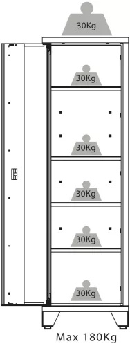 DRAKKAR magas fémszekrény 1 ajtóval (72610)