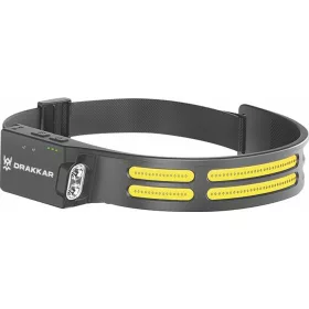   DRAKKAR Fejlámpa akkus LED fénysávval, 500/250 lm, kézmozdulatos kapcsolással, 2000 mAh, USB-C (82255)
