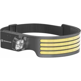   DRAKKAR Fejlámpa akkus LED fénysávval, 700/350 lm, kézmozdulatos kapcsolással, 2000 mAh, USB-C (82257)