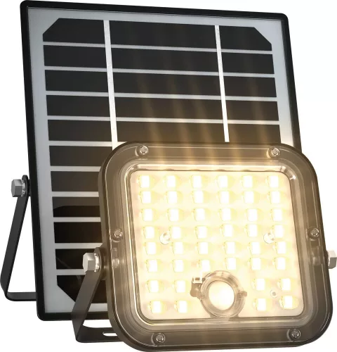 DRAKKAR napelemes LED reflektor, érzékelővel, távirányítóval, külön napelemmel, 1500 lm, 10 W (82462)