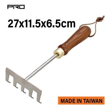   NAKAYAMA PRO Gereblye rozsdamentes acél fejjel, kőris fa nyél bőrszíjjal (SSF515)