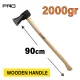 NAKAYAMA PRO Hasító fejsze, balta rönkök és tűzifa hasításához, 2 kg, 90 cm, fa nyéllel (SSF560)