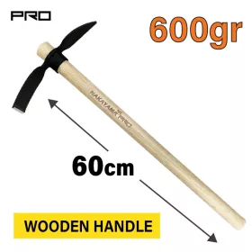   NAKAYAMA PRO Kézi kapa és talajlazító 2 az 1-ben, 60 cm, 600 g, fa nyéllel (SSF564)