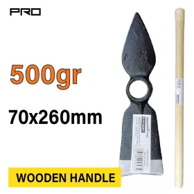   NAKAYAMA PRO Szívkapa talajlazításhoz és gyomláláshoz, 60 cm, 500 g, fa nyéllel (SSF637)