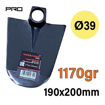 NAKAYAMA PRO kerek kapa fej 190x200mm, 1170gr (SSF687)