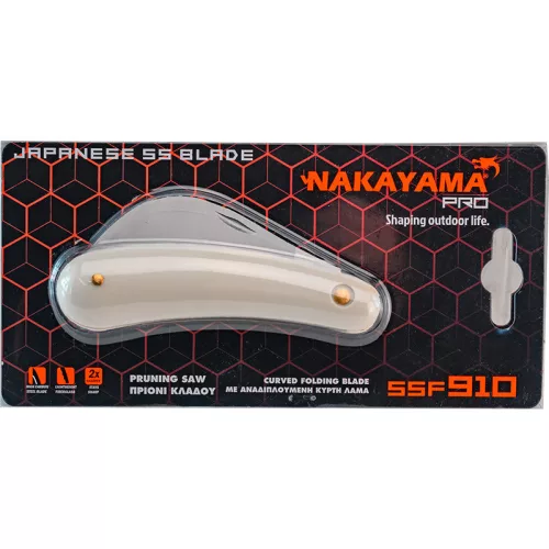 NAKAYAMA PRO kerti kés, Japán rozsdamentes acél hajlított penge, 180mm (SSF910)