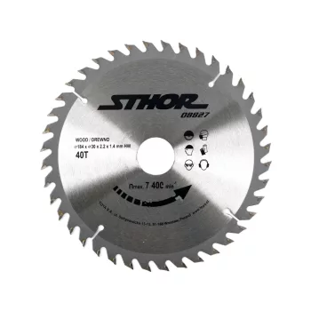 STHOR TCT fűrészlap fához D184 x 30 mm, 40 fog (08827)