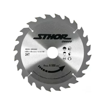 STHOR TCT fűrészlap fához D200 x 30 mm, 24 fog (08829)