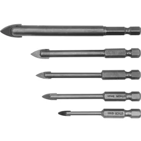 STHOR üveg- és kerámiafúrók 5 db 4-10mm hex (21709)