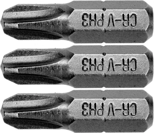 STHOR Bitkészlet 3 darab 1/4 PH3X25mm (65454)