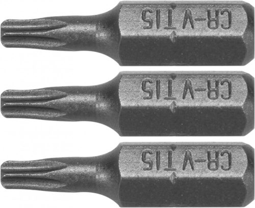 STHOR TORX bit készlet 3 darabos 1/4 T15X25mm (65493)