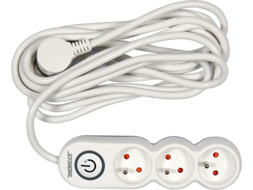 STHOR HOSSZABBÍTÓ ALUMÍNIUM HÁZBAN TÚL- ÉS TÚLTERHELÉS VÉDELEMEL, 6 ALJZAT  KAPCSOLÓVAL 3m (72352)