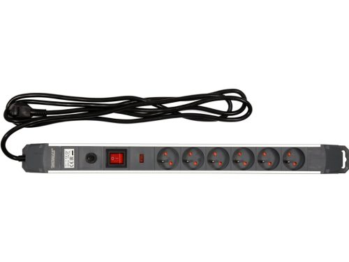 STHOR HOSSZABBÍTÓ KÁBEL ALUMÍNIUM HÁZBAN TÚL- ÉS TÚLTERHELÉS VÉDELEMEL, 6 ALJZATTAL  ÉS KAPCSOLÓVAL  3 M (72373)