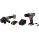 STHOR Ütvefúró és csavarozó, 26 Nm + sarokcsiszoló, 125 mm + akkumulátor, Li-Ion, 20 V, 2 Ah + töltő (78097)