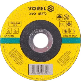 VOREL Kővágótárcsa 125X3,2X22 mm (08672)