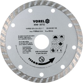 VOREL Turbo gyémánt vágókorong 125 mm (08752)