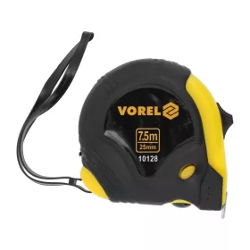 VOREL mérőszalag7,5 m x 25 mm, piros - fekete (10128)