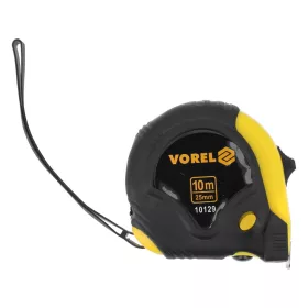 VOREL mérőszalag10 m x 25 mm, piros - fekete (10129)