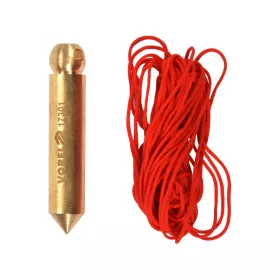   VOREL Kőműves függőón sárgaréz testtel, 50 g, 5 m-es zsinórral (17301)