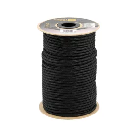   VOREL Polipropilén fonott kötél 8 mm, 100 m, UV-álló fekete PP kötél (69475)