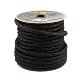   VOREL Fonott polipropilén kötél 20 mm, 50 m, nagy teherbírású, fekete (69486)