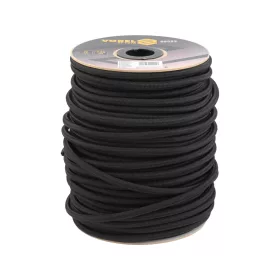   VOREL Rugalmas fonott kötél 12 mm, 100 m, gumiszálas maggal, fekete (69553)