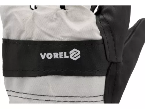 VOREL Védőkesztyű bőr / pamut (74003)