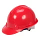 VOREL Munkavédelmi sisak piros HDPE (VO-74174)