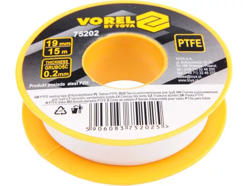 VOREL Teflonszalag 19mm x 0,02 mm x 15 m (75202)