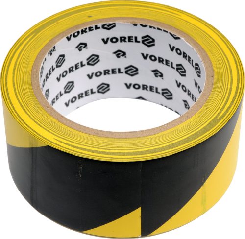 VOREL Jelzőszalag öntapadós fekete-sárga 48 mm x 33 m PVC (75231)