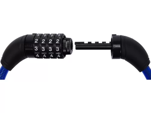 VOREL Kerékpár sodronyzár számzárral, 120 cm × 10 mm (77845)