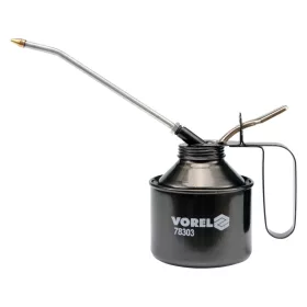   VOREL Olajozó kanna fémből, kézi pumpás, 300 ml, 150 mm-es merev kifolyócsővel (78303)