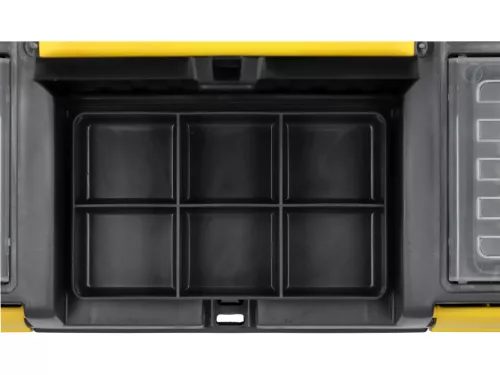 VOREL Szerszámosláda PVC műanyagból, 26”, 595 × 337 × 316 mm, kivehető tálcával (78815)