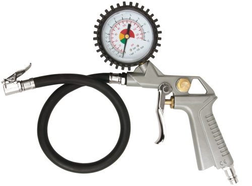 VOREL Kerékfúvató pisztoly nyomásmérővel 0-12 bar (81650)