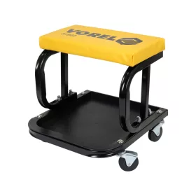   VOREL Gurulós műhelyülőke acél vázzal, vinil ülőfelülettel, 115 kg teherbírássaly (81822)