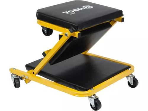 VOREL Szerelő aláfekvő és műhelygörgős ülőke 2 az 1-ben, 150 kg teherbírással (81827)