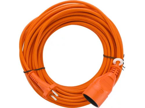 VOREL Hálózati hosszabbító 20 méter, 1 aljzat, H05VV-F 2 × 1,5 mm², 1380 W, IP20 (82673)