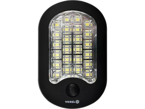 VOREL LED szerelőlámpa, mágneses, akasztóval, 24+3 LED, 3 × AAA elemes (82731)