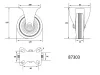 VOREL Ipari kerék fix 125mm 100kg (87303)