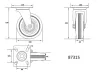 VOREL Ipari kerék forgós 160mm 130kg (87315)
