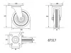 VOREL Ipari kerék forgós 200mm 150kg (87317)
