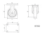 VOREL Ipari kerék fix 75mm (87352)