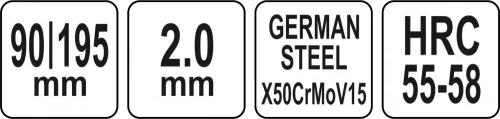 YATO Hajlított hámozó kés PT 90 mm (YG-02225)