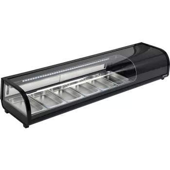 YATO SUSHI VITRIN 6x1/3GN 153x42x29,5 FEKETE (YG-05002)