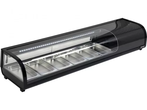 YATO SUSHI VITRIN 6x1/3GN 153x42x29,5 FEKETE (YG-05002)