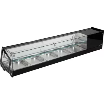 YATO SUSHI VITRIN 5x1/2 GN 175x39x37 FEKETE (YG-05007)