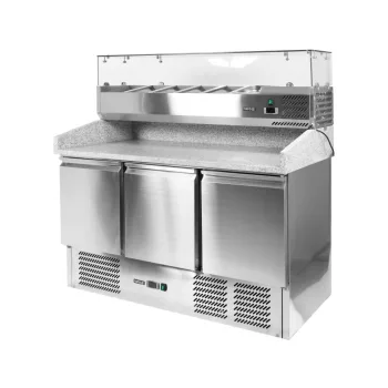   YATO Nagykonyhai Hűtött pizza pult, gránit munkalappal 368L (YG-05305)