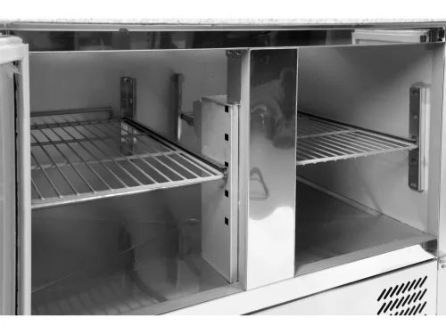 YATO Nagykonyhai Hűtött pizza pult, gránit munkalappal 368L (YG-05305)
