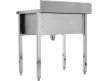 YATO Rozsdamentes ipari mosogatóasztal (egymedencés állvány, 60x60 cm) (YG-30921)